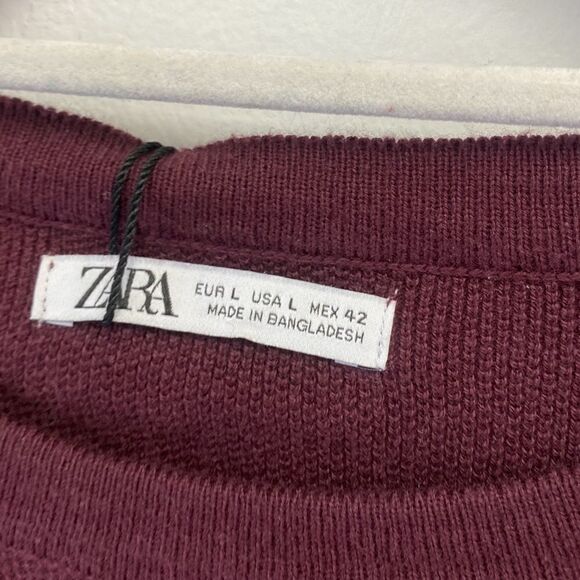 NWT ZARA RELAXED FIT T-SHIRT SZ L - Picture 6 of 7